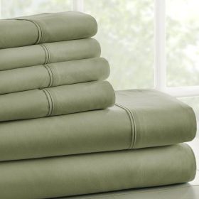 STwin XL Sage 4 PCS Soft Wrinkle Resistant Microfiber/Polyester Sheet Set