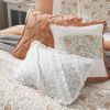 6 Piece Cotton Percale Quilt Set with Throw Pillows